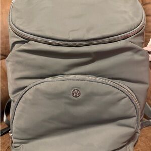lululemon olive green diaper backpack